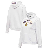 Women's Pro Standard White Los Angeles Lakers Classic - Pullover Hoodie