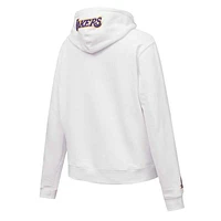 Classique Los Angeles Lakers Pro Standard blanc pour femme - Chandail à capuchon