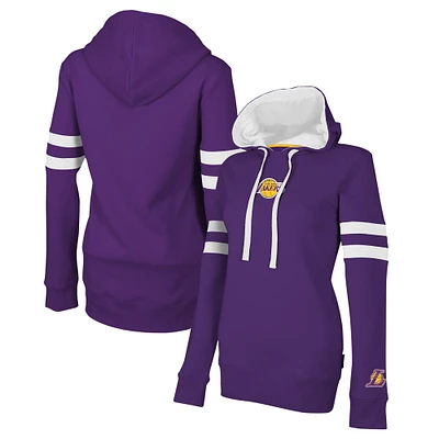 Sweat à capuche violet Stadium Essentials pour femmes des Los Angeles Lakers Road Game