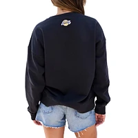Women's Terez Black Los Angeles Lakers Gemstone Logo Pullover Sweatshirt