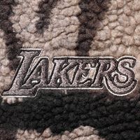 Women's The Wild Collective Black Los Angeles Lakers Camo Sherpa Full-Zip Bomber Jacket