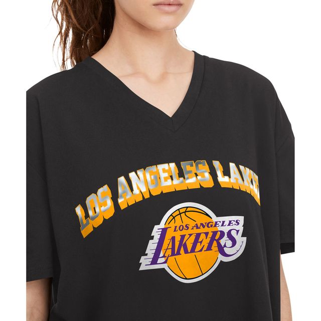 Los Angeles Lakers Tommy Jeans pour femme - Noir T-shirt surdimensionné à encolure en V Ashley