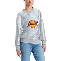 Women's Tommy Jeans Silver Los Angeles Lakers Tracy Pullover Sweatshirt