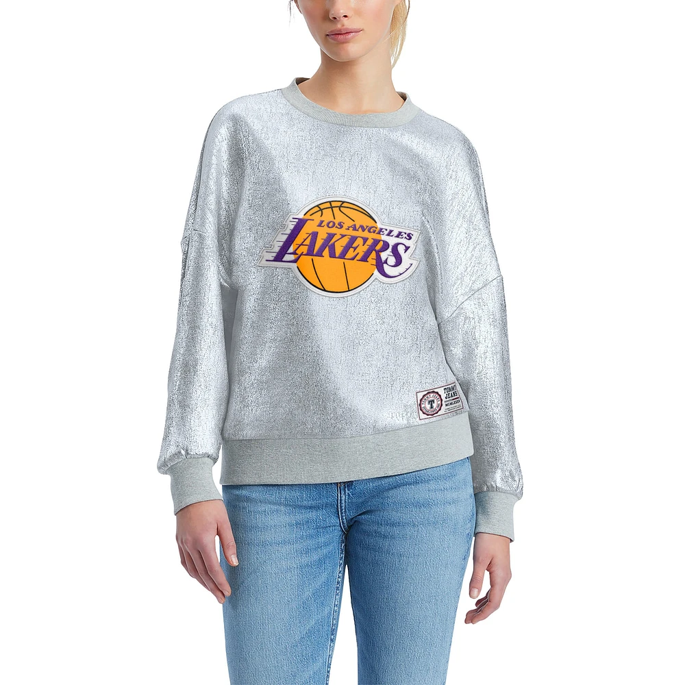 Sweat-shirt Tommy Jeans argenté pour femmes des Los Angeles Lakers Tracy