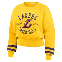 Sweat-shirt court à manches raglan vintage des Los Angeles Lakers WEAR by Erin Andrews pour femme