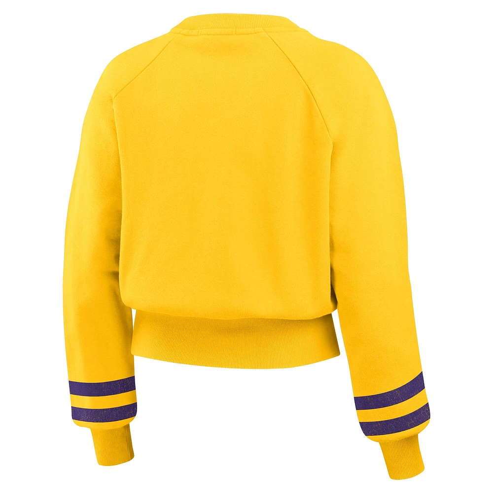 Sweat-shirt court à manches raglan vintage des Los Angeles Lakers WEAR by Erin Andrews pour femme