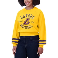 Sweat-shirt court à manches raglan vintage des Los Angeles Lakers WEAR by Erin Andrews pour femme