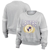 Sweat-shirt à capuche en molleton français Los Angeles Lakers Heather Grey pour femme WEAR by Erin Andrews