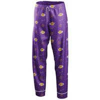 Women's WEAR by Erin Andrews Purple Los Angeles Lakers - Long Sleeve Button-Up Shirt & Pants Sleep Set