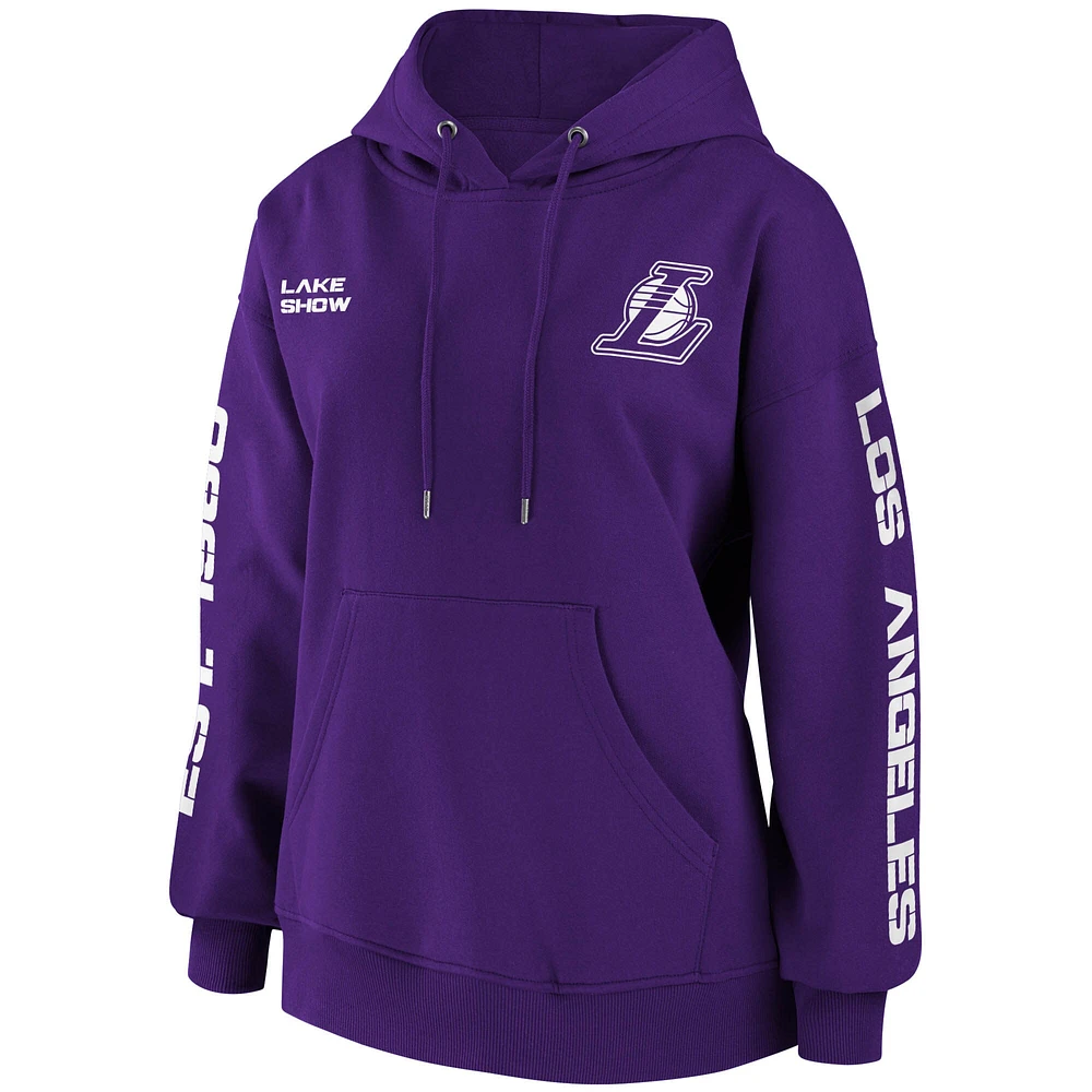 Women's WEAR by Erin Andrews Purple Los Angeles Lakers Pullover Hoodie