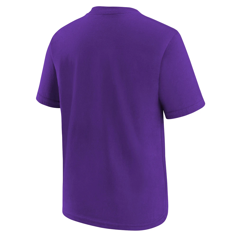 T-shirt violet Essential Cities de la marque Jordan pour jeunes Los Angeles Lakers