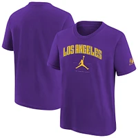 T-shirt violet Essential Cities de la marque Jordan pour jeunes Los Angeles Lakers