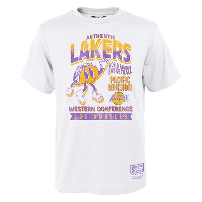 Youth Mitchell & Ness White Los Angeles Lakers Concession Food Character T-Shirt