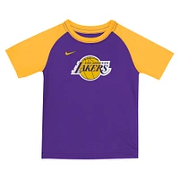 Youth Nike  Purple Los Angeles Lakers Practice T-Shirt & Shorts Set