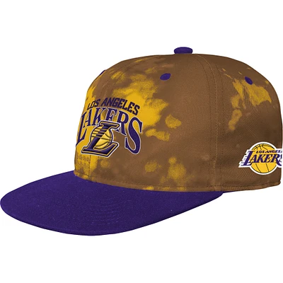 Youth Gold Los Angeles Lakers Bleach Out Deadstock Snapback Hat