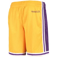 Short en maille Big Face pour jeune Los Angeles Lakers Hardwood Classics Throwback doré