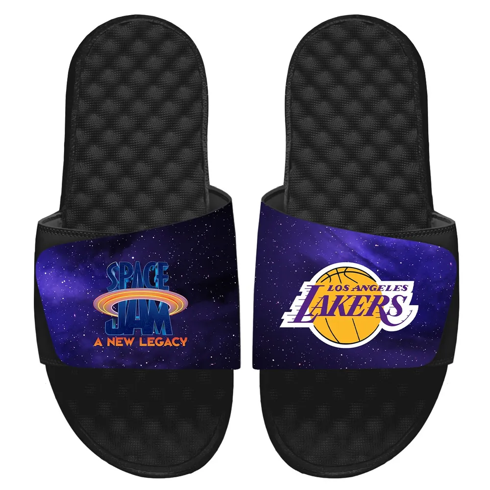Los Angeles Lakers ISlide Youth Space Jam 2 Galaxy Slide Sandals - Black