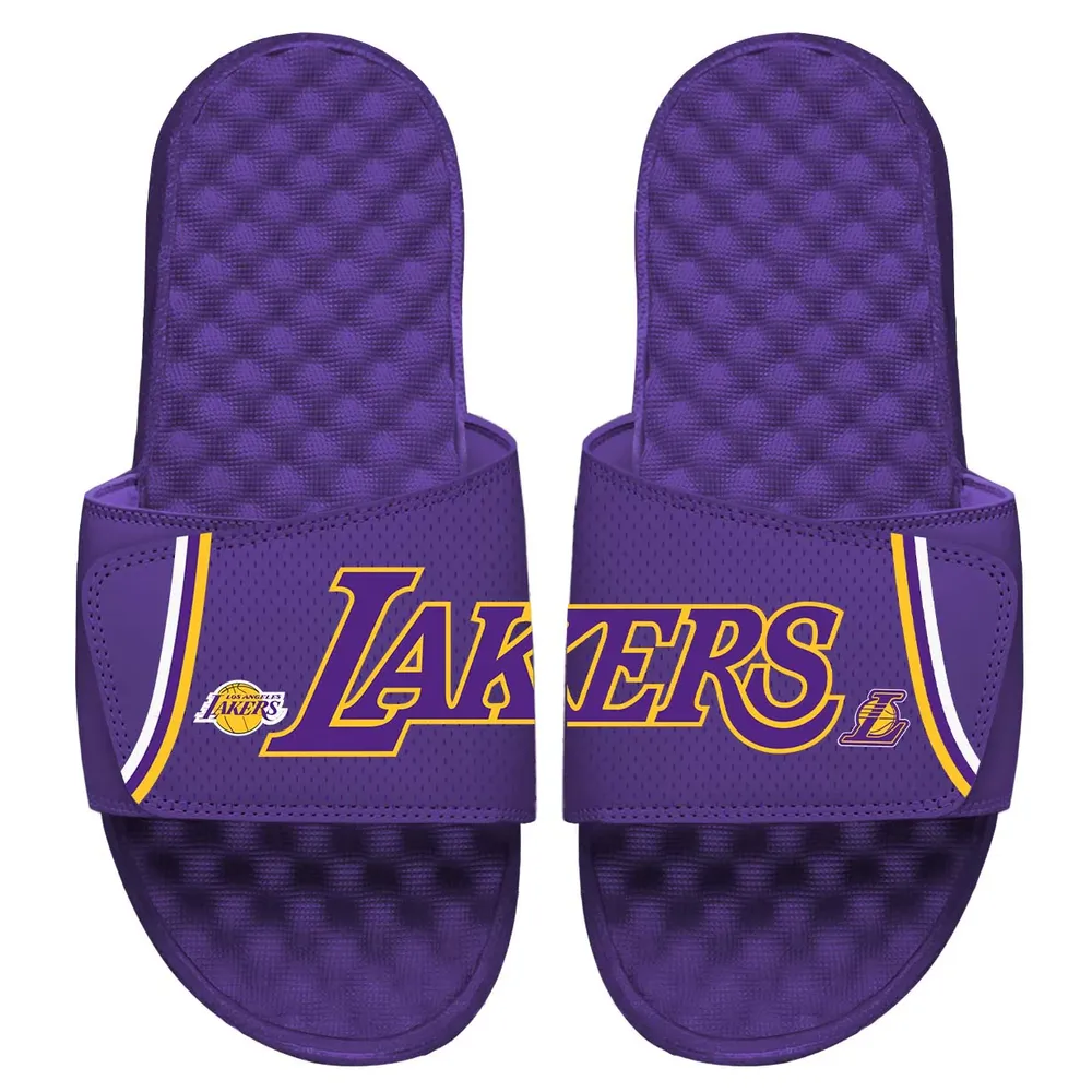 Lids Los Angeles Lakers ISlide Youth Jersey Split Slide Sandals - Purple