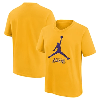 T-shirt Jordan Brand doré avec logo Jumpman des Los Angeles Lakers pour jeunes