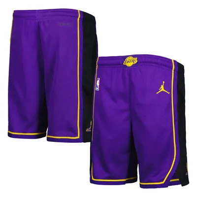 Los Angeles Lakers Jordan Brand Youth Statement Edition Swingman Performance Shorts - Purple