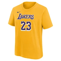 Youth LeBron James Gold Los Angeles Lakers Icon Name & Number T-Shirt