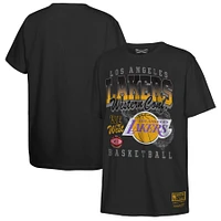 Youth Mitchell & Ness  Black Los Angeles Lakers 2025 NBA Playoffs Retro Monumental T-Shirt