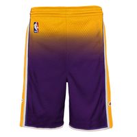 Youth Mitchell & Ness Gold/Purple Los Angeles Lakers 2009/10 Hardwood Classics Fadeaway Reload 3.0 Swingman Shorts