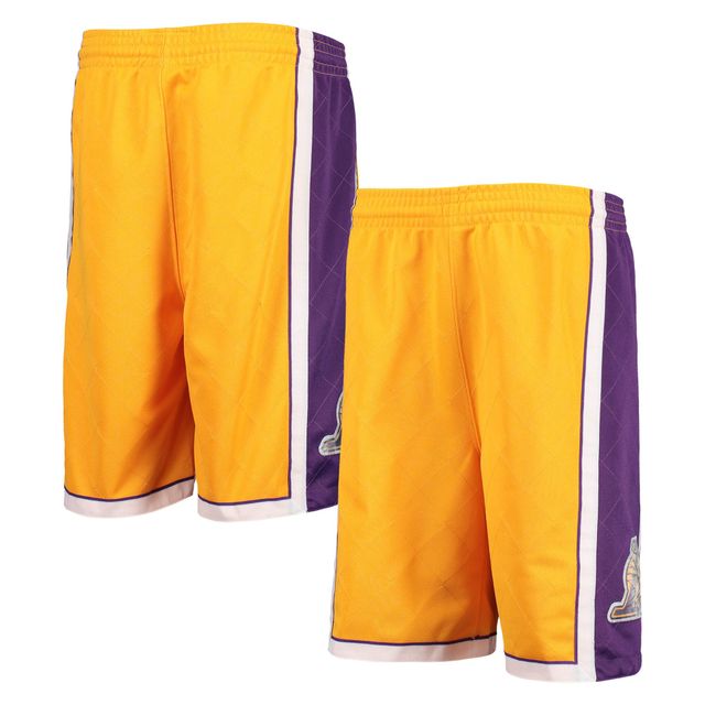 Junior Mitchell & Ness Gold Los Angeles Lakers 2009 Hardwood Classics 75e anniversaire Swingman Shorts