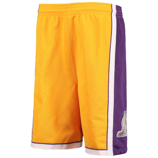 Junior Mitchell & Ness Gold Los Angeles Lakers 2009 Hardwood Classics 75e anniversaire Swingman Shorts