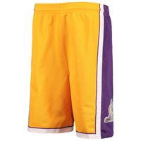 Youth Mitchell & Ness Gold Los Angeles Lakers 2009 Hardwood Classics 75th Anniversary Swingman Shorts