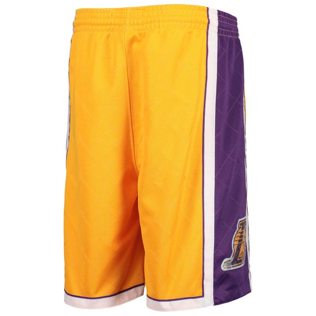 Junior Mitchell & Ness Gold Los Angeles Lakers 2009 Hardwood Classics 75e anniversaire Swingman Shorts