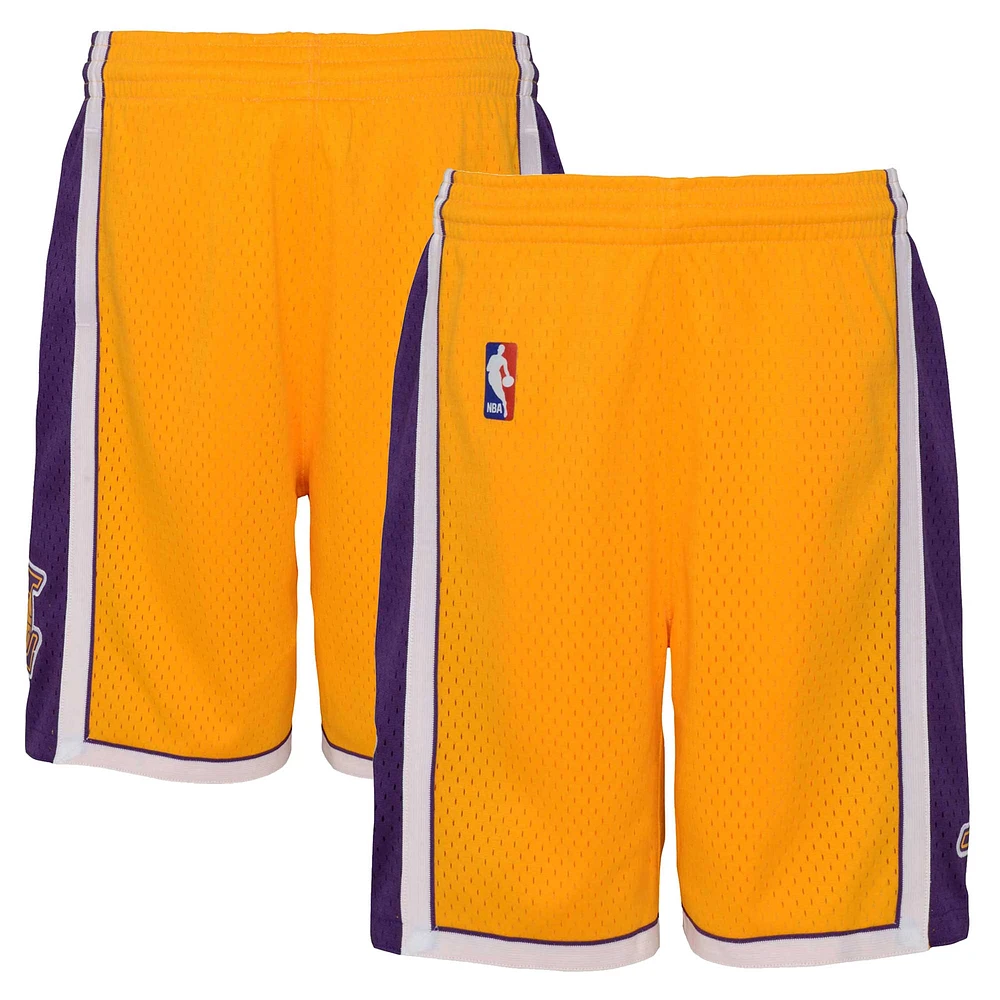 Youth Mitchell & Ness Gold Los Angeles Lakers Hardwood Classics Swingman Shorts