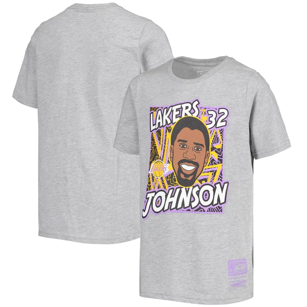Magic Johnson Los Angeles Lakers Mitchell & Ness Mesh T-Shirt - Purple