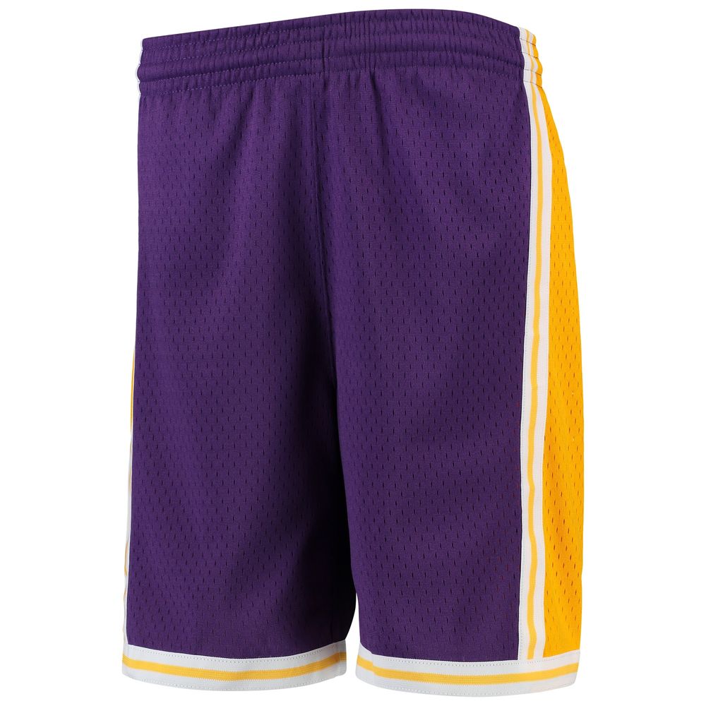 Youth Mitchell & Ness Purple Los Angeles Lakers Hardwood Classics Swingman Shorts