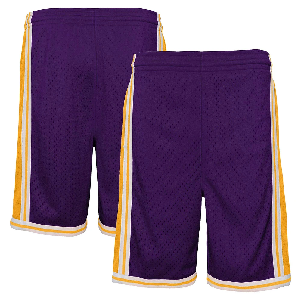 Short Swingman pourpre Los Angeles Lakers Hardwood Classics pour jeune Mitchell & Ness