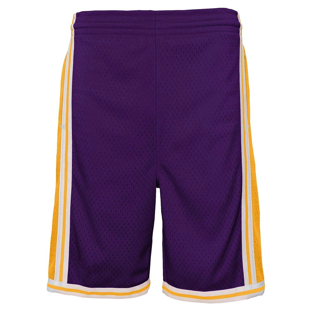 Short Swingman pourpre Los Angeles Lakers Hardwood Classics pour jeune Mitchell & Ness