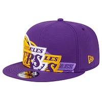 Youth New Era Purple Los Angeles Lakers Sport Night Team Shadow 9FIFTY Snapback Hat