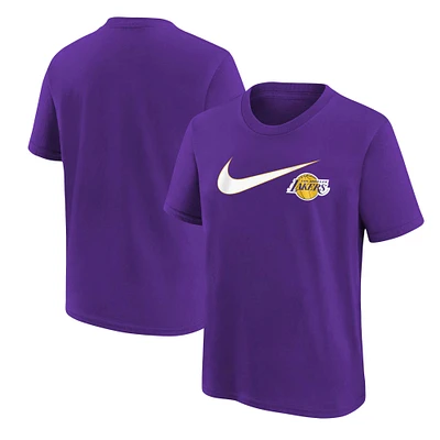 T-shirt Nike violet pour jeunes des Los Angeles Lakers Essential Swoosh