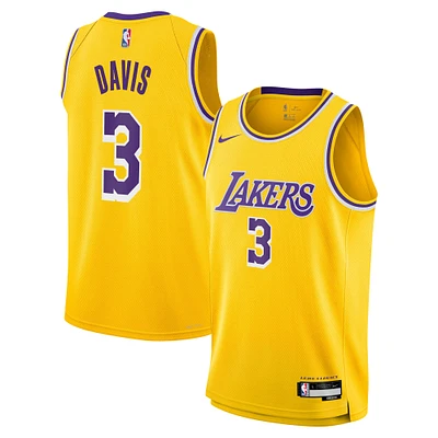 Maillot Nike Anthony Davis doré Swingman des Los Angeles Lakers pour jeune - Édition Icon