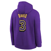 Youth Nike Anthony Davis Purple Los Angeles Lakers 2024/25 City Edition Name & Number Pullover Hoodie