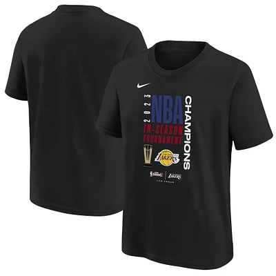 T-shirt de vestiaire pour jeunes Nike des Los Angeles Lakers 2023 NBA In-Season Tournament Champions Locker Room