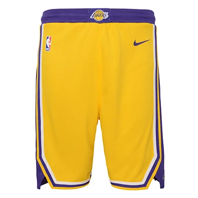 Short Nike doré Los Angeles Lakers Swingman Icon Edition pour jeune