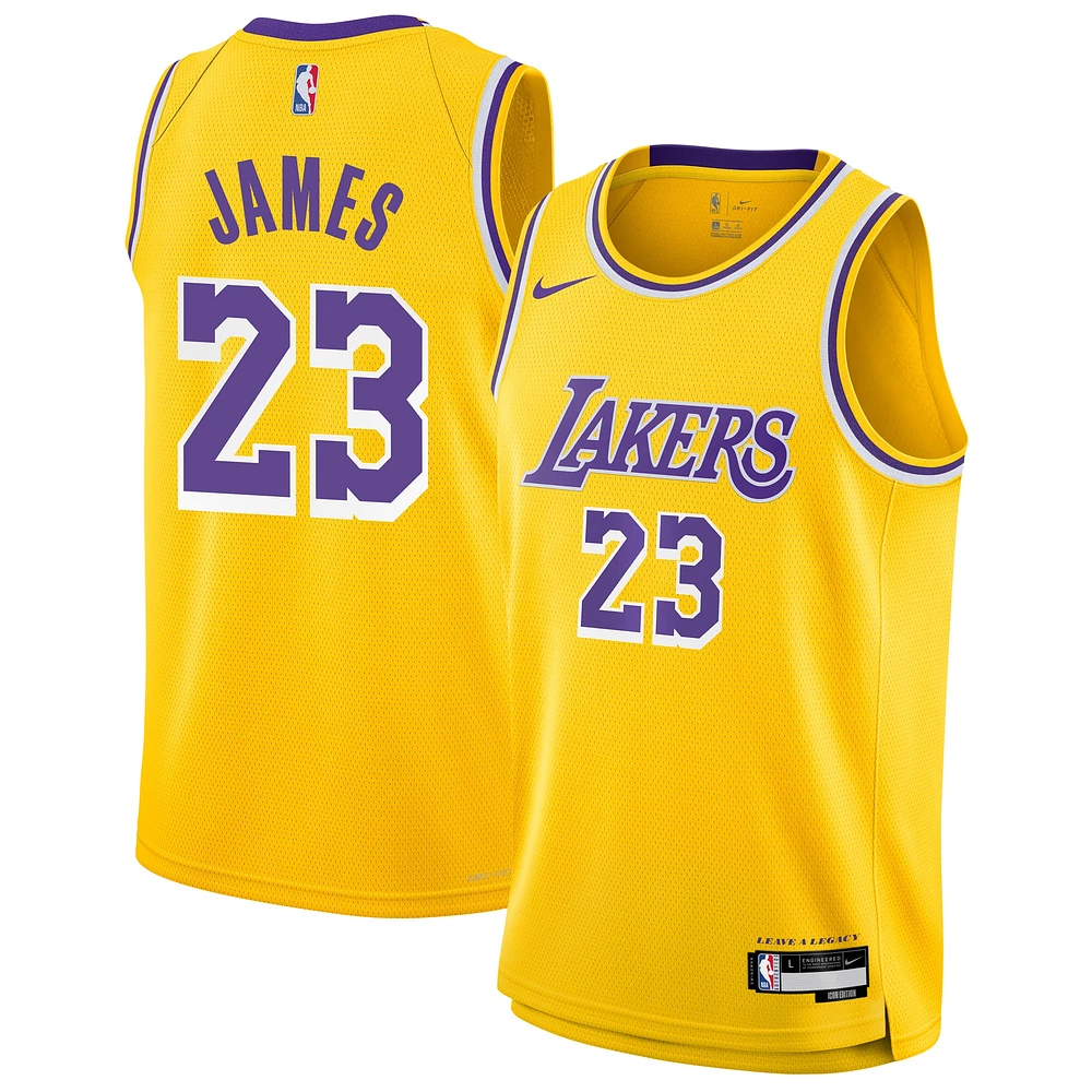 Youth Nike LeBron James Gold Los Angeles Lakers Swingman Jersey - Icon Edition