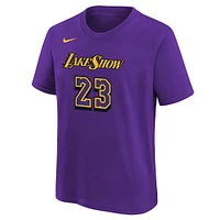 Youth Nike LeBron James Purple Los Angeles Lakers 2024/25 City Edition Name & Number T-Shirt