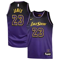 Maillot de joueur Nike LeBron James violet pour jeune Los Angeles Lakers 2024/25 Swingman - Édition City