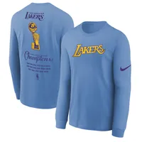 Nike Men's 2021-22 City Edition Los Angeles Lakers Blue Courtside Long Sleeve T-Shirt, XXL