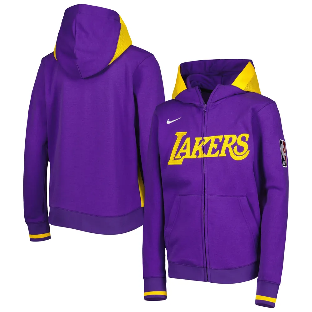 Los Lakers Nike Youth Courtside Showtime Performance Hoodie - Purple | The Shops at Willow Bend