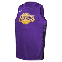 Youth Nike  Purple Los Angeles Lakers Courtside Starting Five Team Jersey