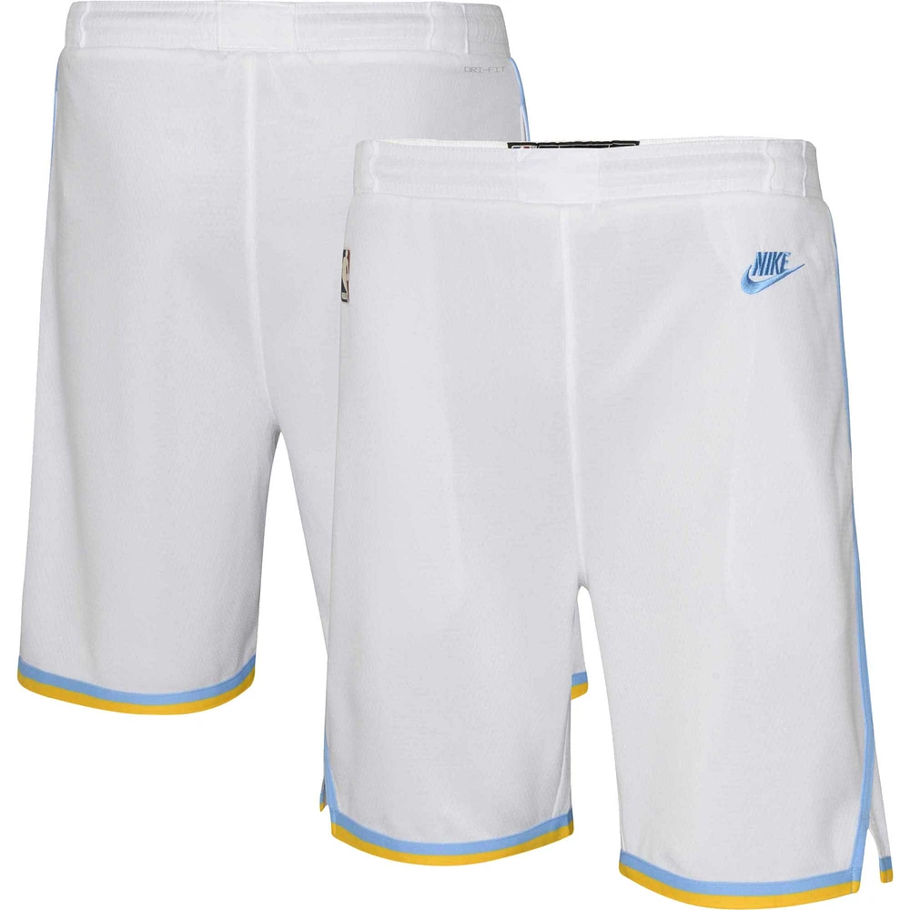 Short Nike Los Angeles Lakers Hardwood Classics Swingman pour enfant - Blanc