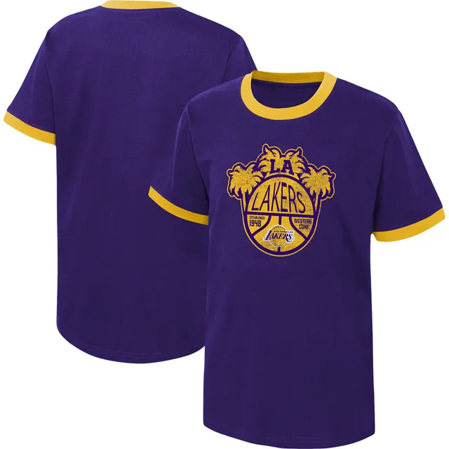 Los Angeles Lakers New Era Born x Raised Heavyweight T-Shirt - White